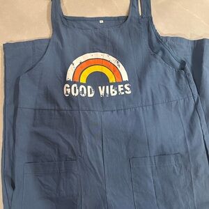 Good Vibes Blue Lightweight Romper